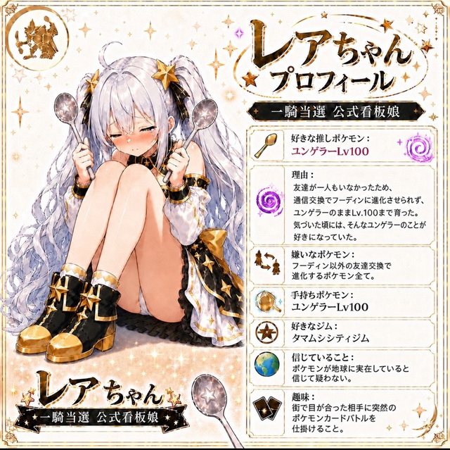 レアちゃん プロフィール（一騎当選 公式看板娘）